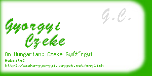 gyorgyi czeke business card